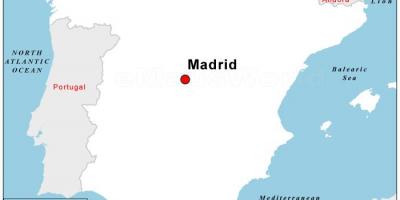 Kort over hovedstaden i Spanien