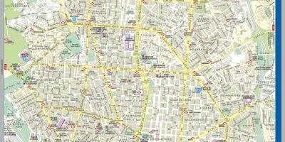 Street kort over Madrid city centre