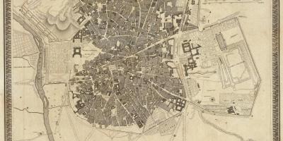 Kort over Madrid gamle bydel