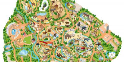 Kort over Madrid zoologisk have