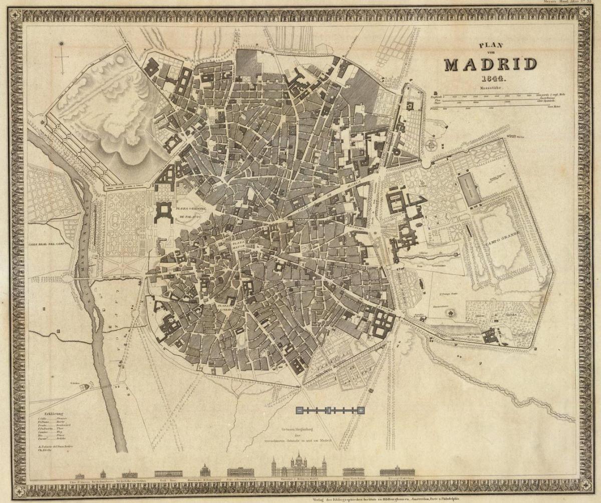 kort over Madrid gamle bydel
