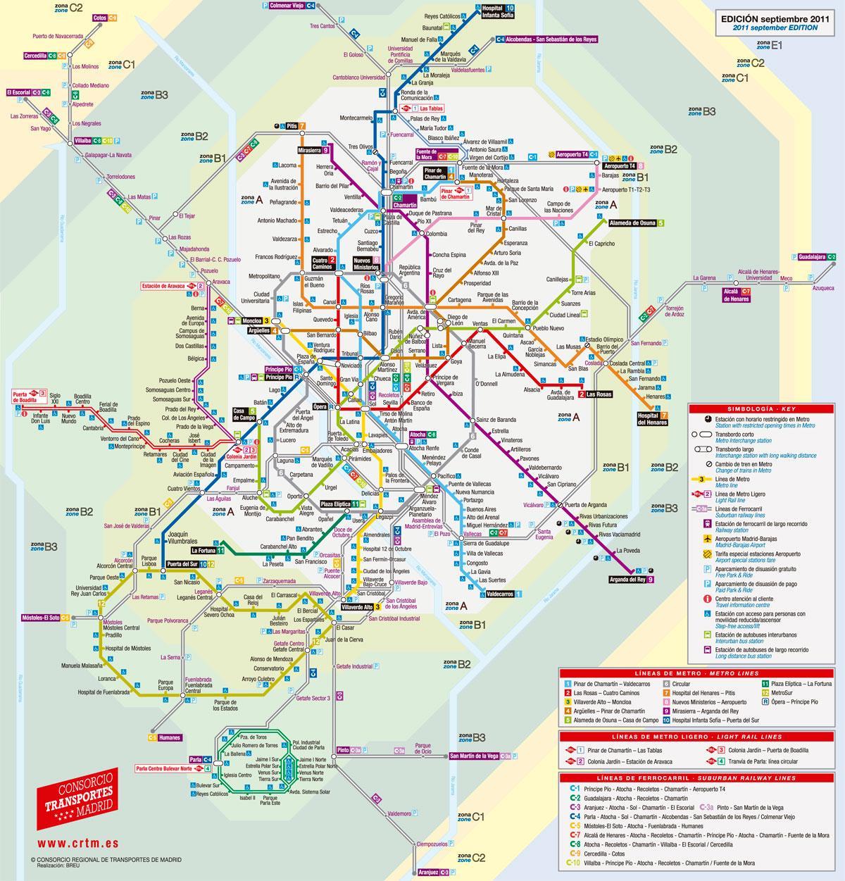 kort over Madrid sporvogn