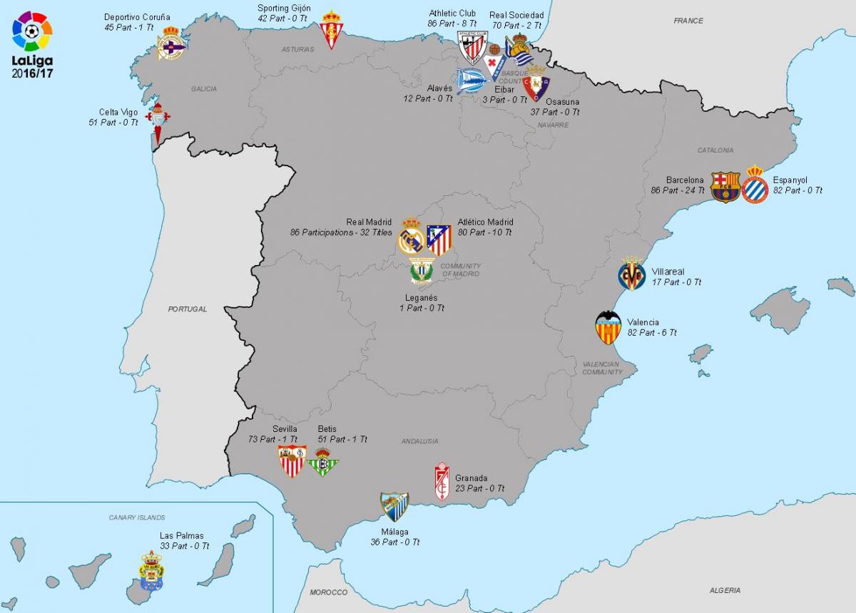 kort over real Madrid 