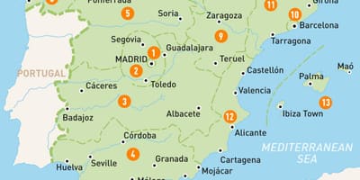 Kort over Madrid