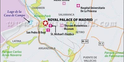 Kort over real Madrid beliggenhed
